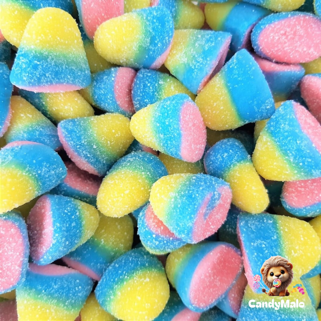 Bisous multicolores acides (100g)