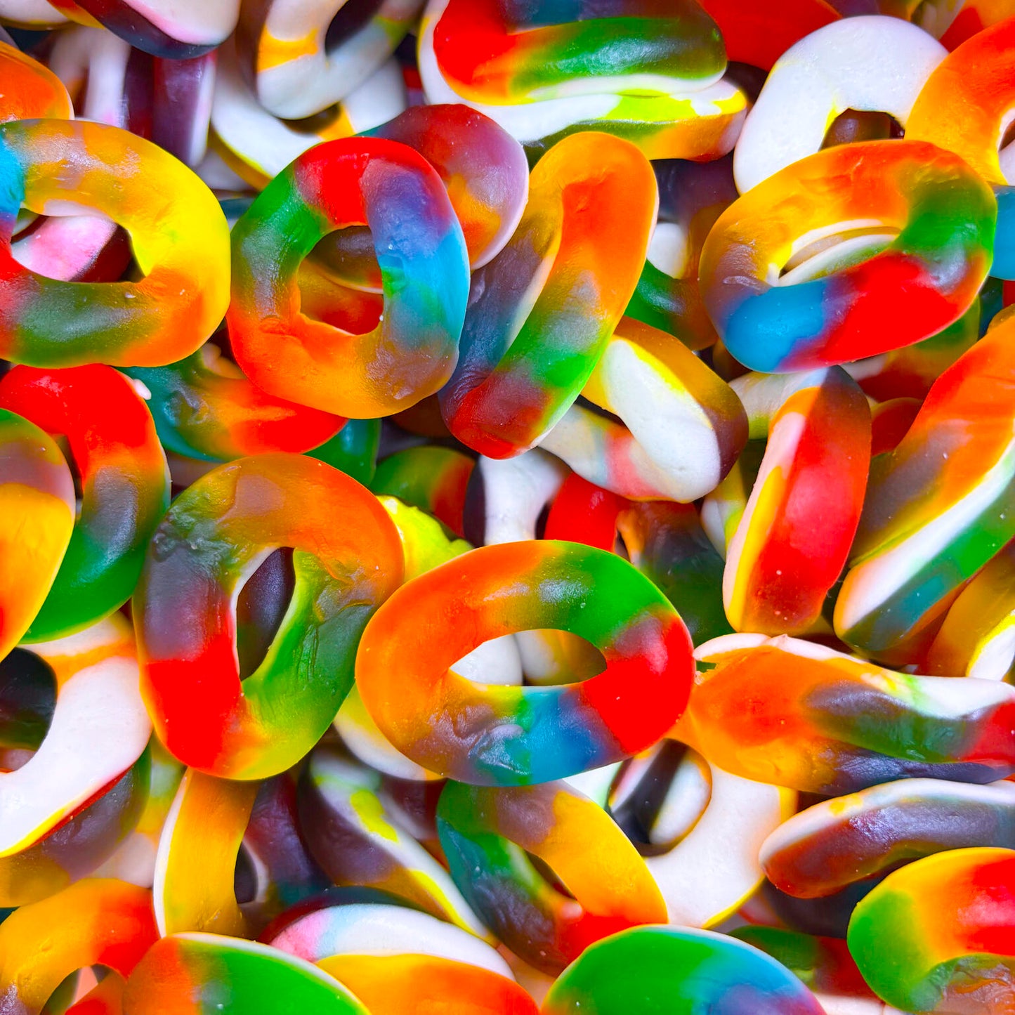 Anneaux Multicolore Lisse (100g)