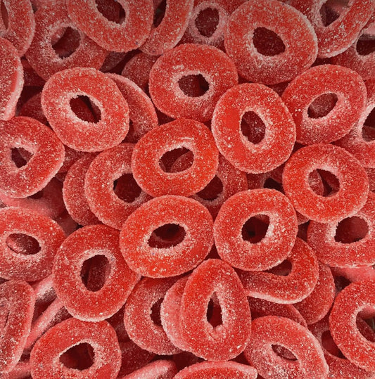 Anneaux fraises sucrés (100g)