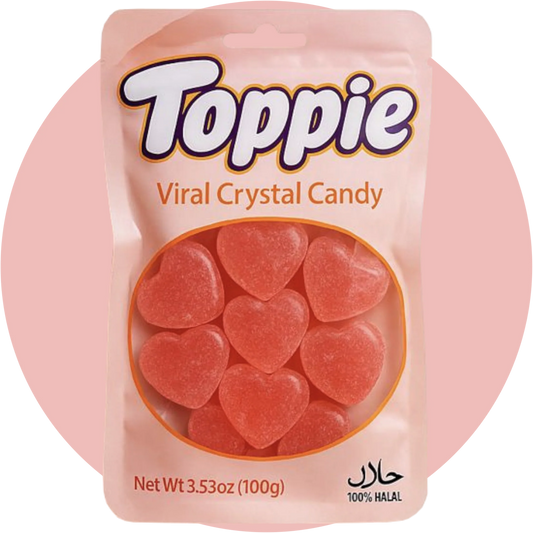 Cristaux Cœur Fraise (unité)